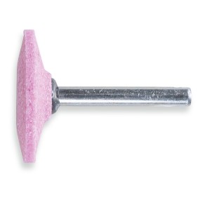 Mole abrasive con gambo Granuli abrasivi di corindone rosa con legante ceramico Forma a disco - BetaABRASIVES 11135