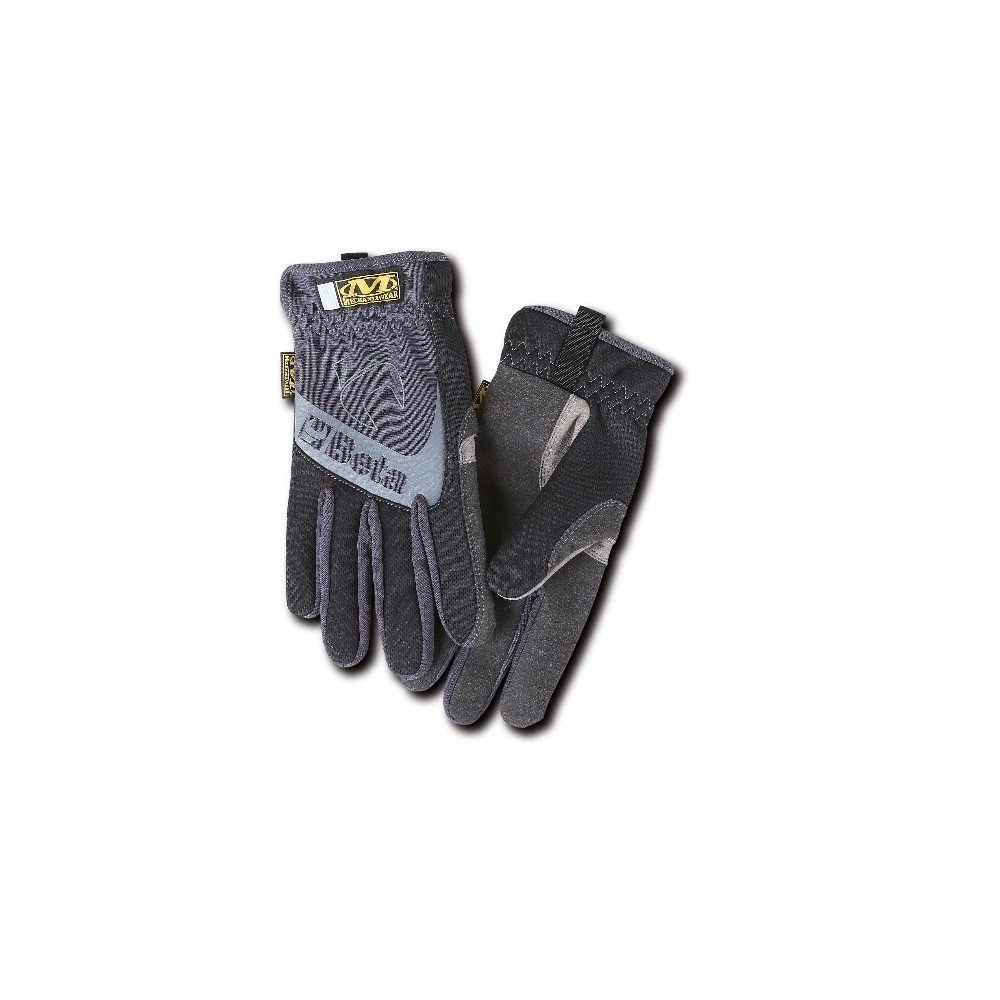 Work gloves, with stretch-elastic cuffs, reinforced thumbs and index fingers