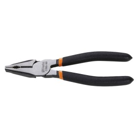 Set of 1 combination pliers, 1 long needle nose pliers and 1 diagonal cutting nippers, slip-proof double layer PVC, industrial