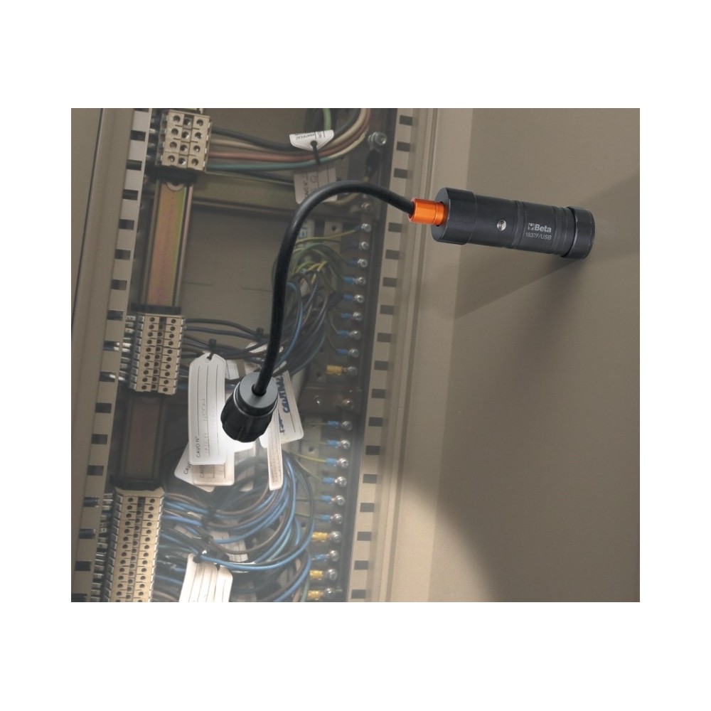 Magnet-Gelenk-LED-Lampe, leuchtstark, aufladbar, aus robustem eloxiertem Aluminium, bis zu 600 Lumen - Beta 1837F/USB