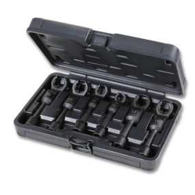 Set of 6 single-ended, articulated hexagon wrenches for fuel injector connectors - Beta 1462CF-SN/C6