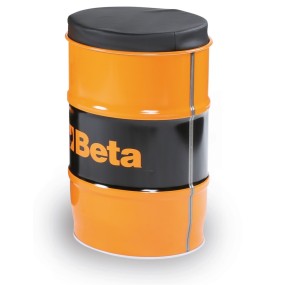 Sheet steel drum with seat made of removable imitation leather - Beta 9565S