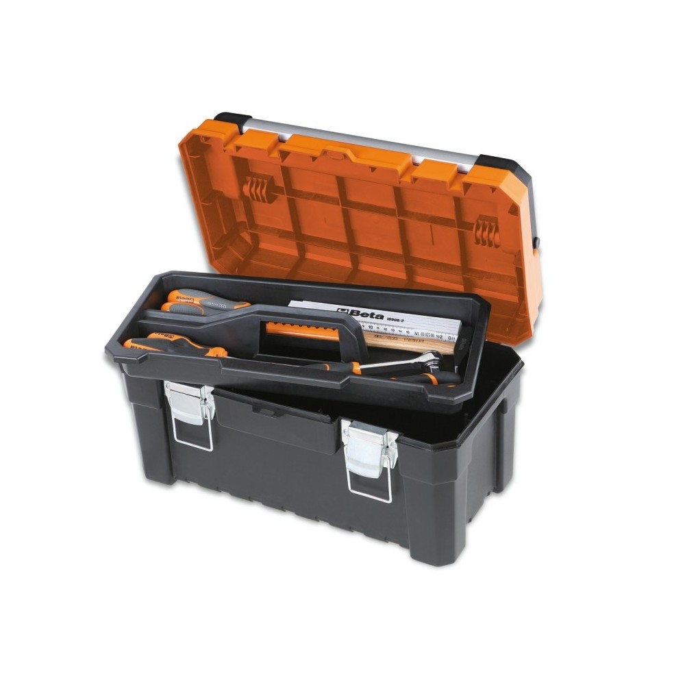 Cestello in materiale plastico con vano portaoggetti interno con assortimento di utensili - Beta C16 - 2116