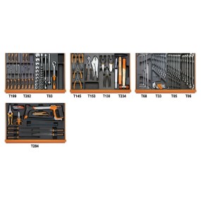 Assortment of 104 tools for universal use in ABS thermoformed trays - Beta 5904VU/2T