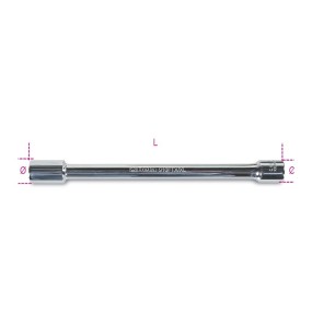 Dopsleutels, 3/8" aandrijfvierkant, voor Torx® schroeven, extra-lange uitvoering, verchroomd - Beta 910FTX/XL