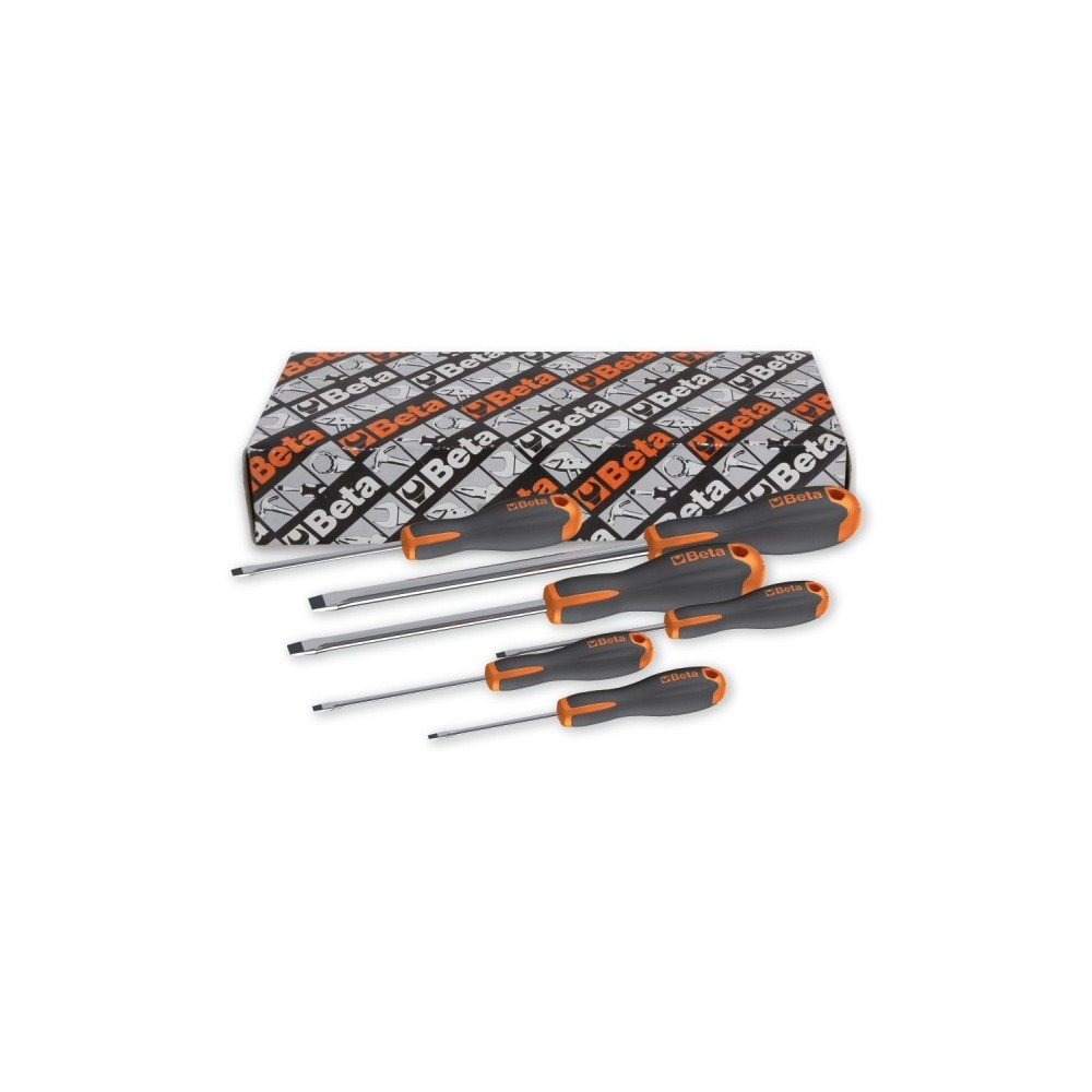 Set of 6 Evox screwdrivers for slotted head screws - Beta 1201E/S6