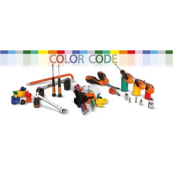 Sechskant-Stiftschlüssel, gebogen, verchromt, farbig - Beta 96BP-CL