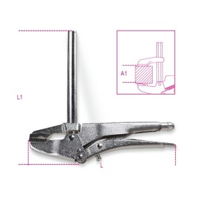 Adjustable self-locking pliers with one sliding jaw - Beta 1059
