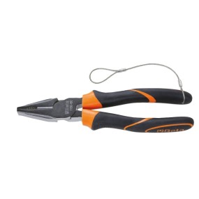 Combination pliers bright chrome-plated, bi-material handles H-SAFE - Beta