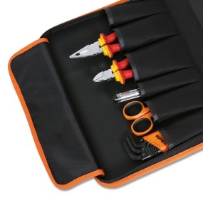 Folding tool case with assortment of 24 tools, for electricians - Beta Utensili 2001/BZ24 MQ
