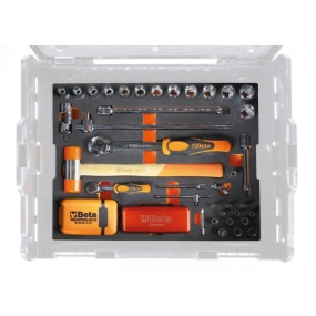 BETA 059900001 - 5990V1 Surtido de 44 herramientas para maletín porta- herramientas COMBO C99V1 en termoformado de espuma
