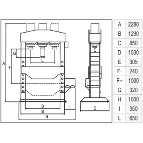 Motorized electro-hydraulic press with moving piston - Beta Utensili 3027 100