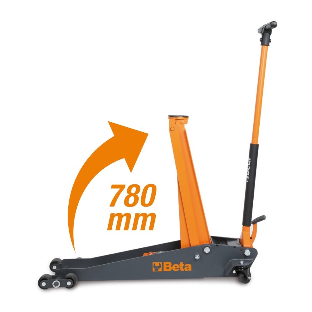 High-lift hydraulic jack, 2 t, with 6 wheels - Beta 3030H/2T