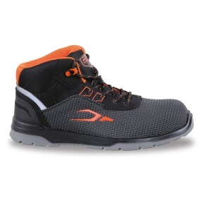 Fabric ankle shoe, highly resistant to abrasion, with quick opening system and