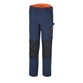 Pantalon de travail Bleu stretch, léger, multipoches, 86% nylon - 14% élasthanne