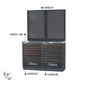 Combinación bancos para mobiliario de taller C45PRO - Beta C45PRO BPX-1,3
