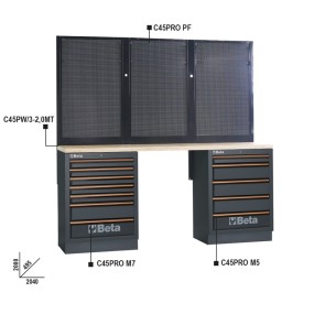 Kombi-Werkbänke für Werkstatteinrichtung C45PRO - Beta C45PRO BPW-2,0