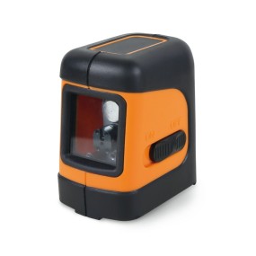 Cross laser level, 30 metres, green beam, with magnetic base and wall-mount