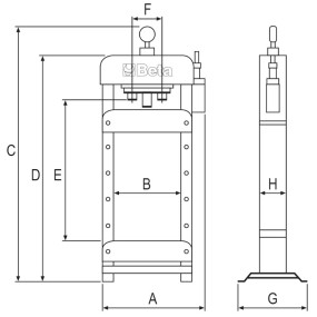 Presse hydraulique avec piston mobile - Beta 3028 20
