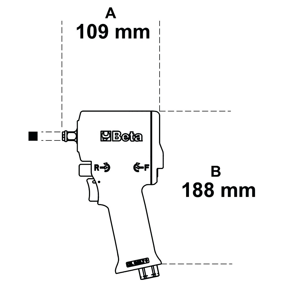 Avvitatore pneumatico a impulsi compatto reversibile - Beta 1924XM