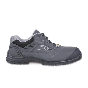 Action nubuck shoe, water-repellent, with anti-abrasion insert in toe cap area