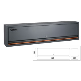 Wall-mounted cabinet, long, for workshop equipment combination C45PRO - Beta