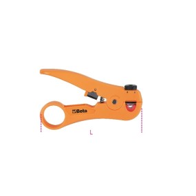 Cable stripping tool, pocket size, with cutting device - Beta 1144T