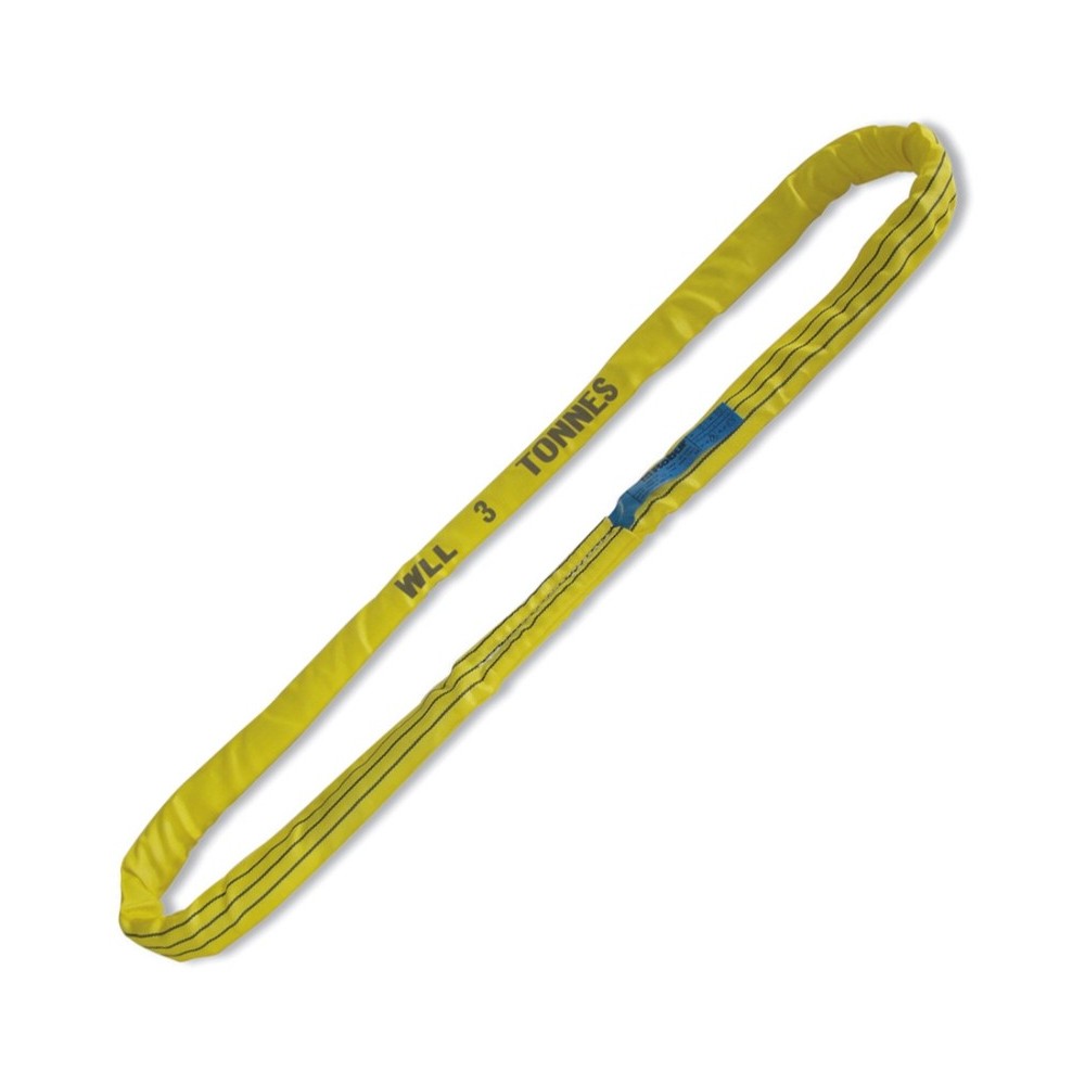 Estropos redondos, amarelo, 3t cinta em poliester de elevada resistência (PES