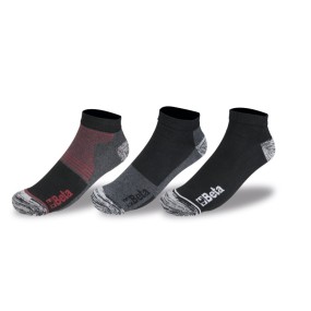 3 pairs of sneaker socks made from recycled cotton - Beta 7430T