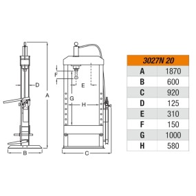 Pressa idraulica con pistone mobile - Beta 3027N 20