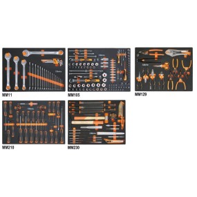 Assortment of 231 tools for universal use in EVA foam trays - Beta 5945VUM