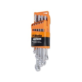 Set of 9 combination wrenches with compact support - Beta 42/SC9I-E
