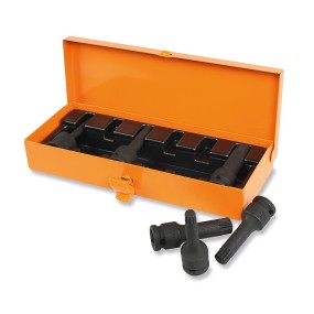 6 llaves de vaso de impacto para tornillos con cabeza XZN®, fosfatadas, en caja