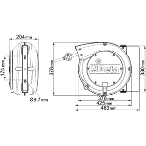 Automatik-Kabelaufroller, Kabel 5Gx1,5 mm² - Beta 1848