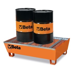 Base de acero para manipulación y almacenamiento de 2 barriles de 200 l - Beta